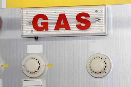 Fire and Smoke Detector and Gas Warning Light Alarmの写真素材