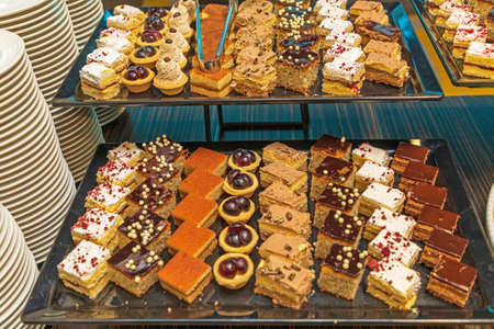 Big Selecton of Cakes Dessert Buffet Tray