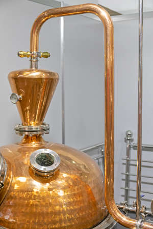 Classic Copper Distilling Alcohol Still Brewery Equipmentの写真素材