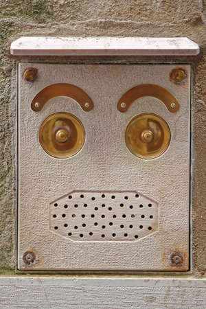 Intercom Doorbell With Abstract Face Shape in Venice