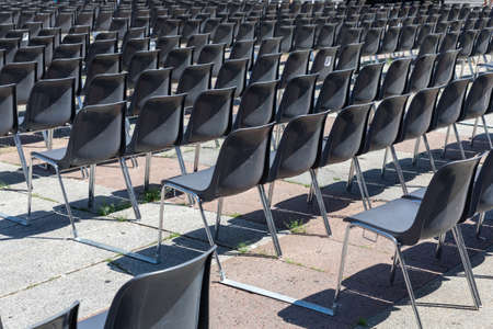 Many Chairs for Audience Event in Bolognaの写真素材