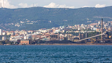 Heavy Industry at Adriatic Sea in Trieste Italyの写真素材
