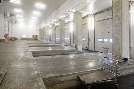 Concrete Interior Loading Bay in Cold Distribution Warehouse