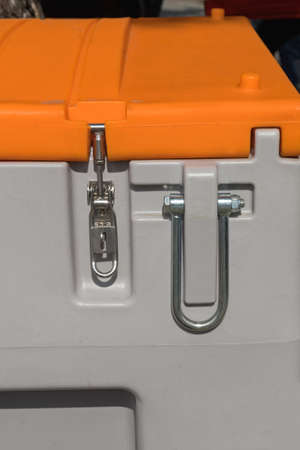 Metal Hinge at Big Cooler Box Safety