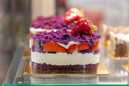 Piece of Mix Berry Layer Cake Patisserie