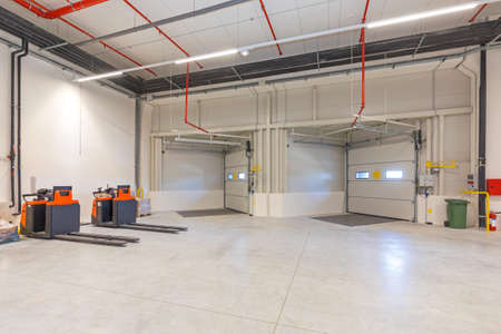 Cargo Door Loading Bay Interior Distribution Warehouse
