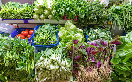 Big Bunch of Fresh Vegetables at Farmers Marketの写真素材