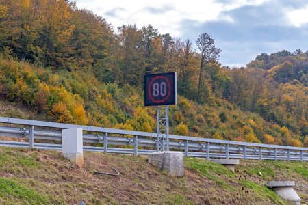 Road Sign Led Display at Highway Road