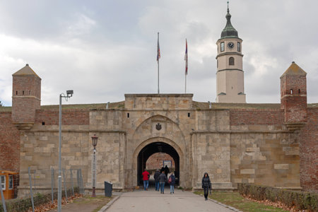 Belgrade, Serbia - December 5, 2018: Inner Stambol Gate at Historic Kalemegdan Fortress in Belgrade Serbia.のeditorial素材