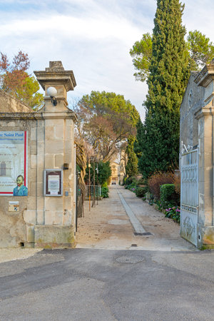 Saint Remy, France - January 29, 2016: Van Gogh Sanatorium and Monastery Saint John de Mausole in Saint Remy, France.のeditorial素材