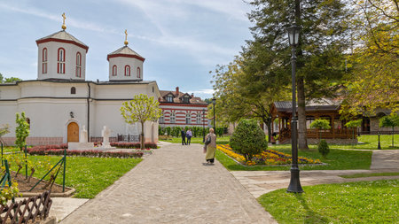 Belgrade, Serbia - May 4, 2019: Orthodox Christian Monastery Rakovica in Belgrade, Serbia.のeditorial素材