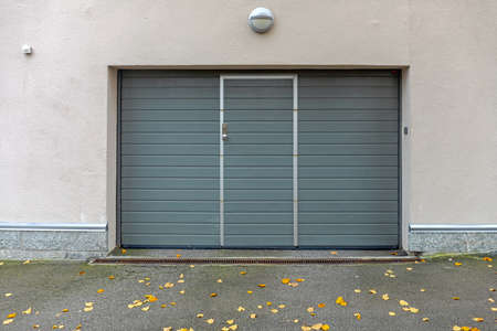 Closed Automated Garage Door at House Norway