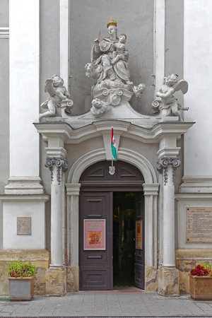 Budapest, Hungary - July 13, 2015: Inner City Church of Saint Michael at Vaci Street in Budapest, Hungary.のeditorial素材