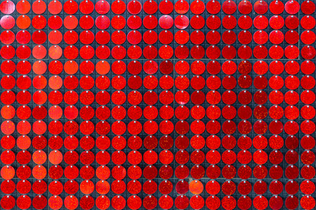 Vivid Red Metallic Dots Sheen Background