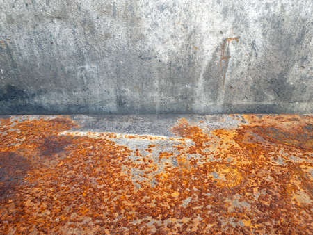 Wall Damage and Rust Surface Backgroundの写真素材