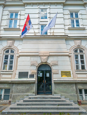 Belgrade, Serbia - April 24, 2020: Climate Change Centre Milutin Milankovic in Belgrade, Serbia.のeditorial素材
