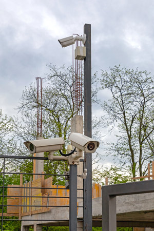CCTV Cameras at Construction Site Security Surveillance Protection
