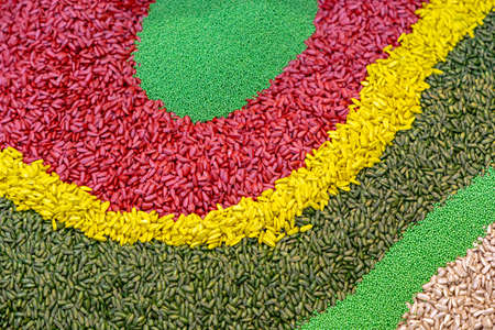 Colourful Seeds and Grains Agriculture Farm Decoration