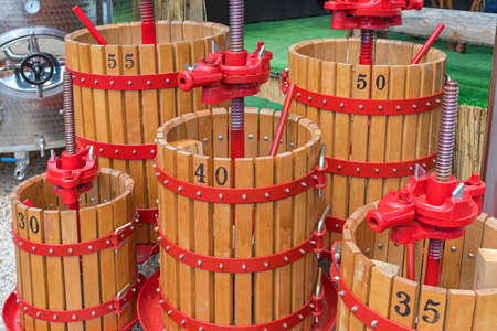 New Grape Crush Press for Wine Production