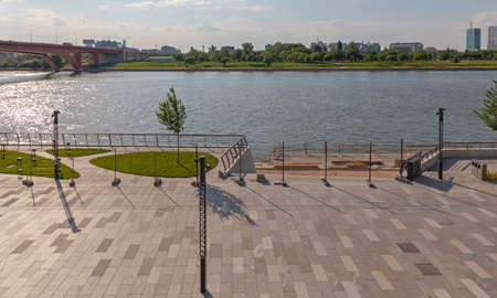 New Promenade at Sava River in Belgrade Serbia