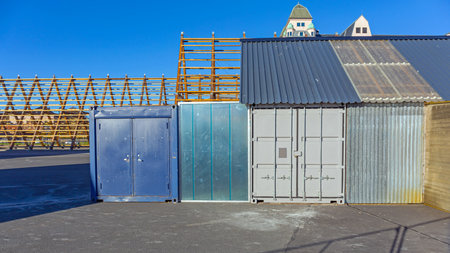 Converted Cargo Shipping Container in Home With Roof
