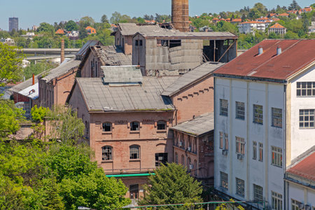 Abandoned Factory Building Ruins in Belgrade Serbia