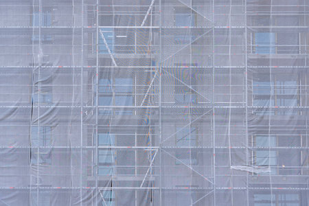 New Cover at Scaffoldings Dust Protection Safetyの写真素材