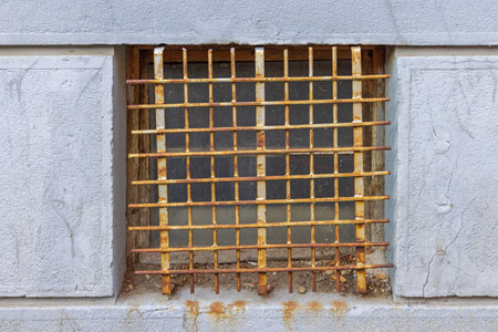 Rusty Bars From Rebar Metal Window Protection Safety