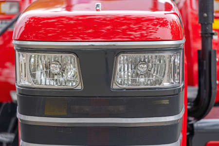 Halogen Lights at Red Tractor Front Headlights