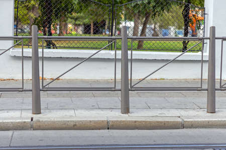 Park Garden and Street Fence in City
