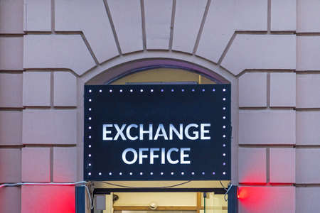 Big Led Sign Exchange Office at Building