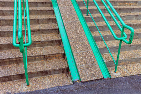 Stairs Access Ramp for Carts and Dolly Transportの写真素材