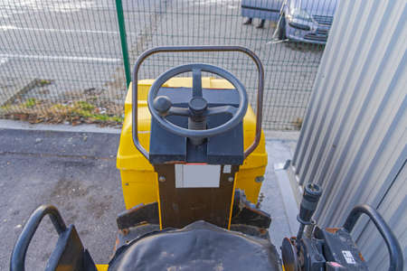 Smooth Wheeled Roller Construction Machine Driver Position View
