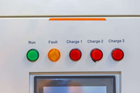 Status Lights at Electric Power Charger Station Info