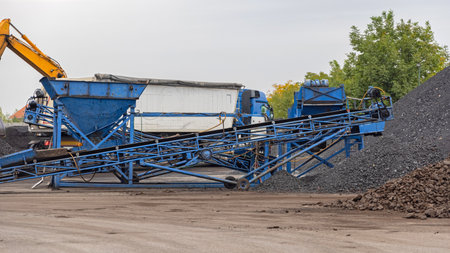 Conveyor Loader for Black Coal at Exterior Storage
