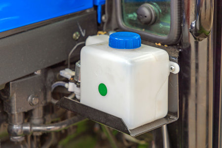 External Mounted Washer Fluid Reservoir at Tractor Vehicleの写真素材