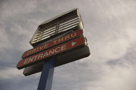 Old Drive thru signの写真素材