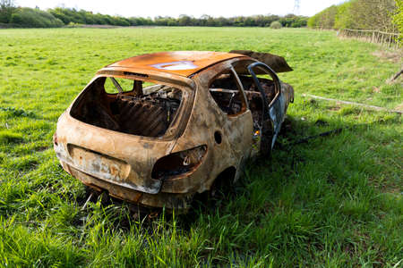 Burned out carの写真素材