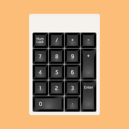 Keyboard Numpad isolated vectorのイラスト素材