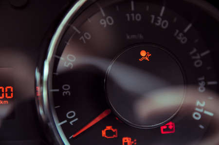 The light informs that the air bags are off in the car