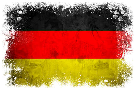 National flag of Germany on grunge concrete backgroundの写真素材