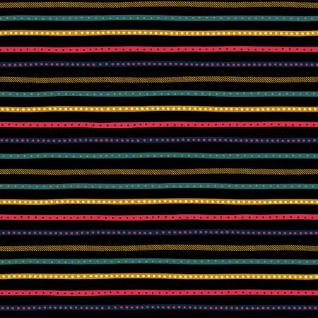 Seamless pattern with ethnic ornamental colourful stripesの写真素材