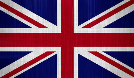 Great Britain Flag with a fabric textureの写真素材