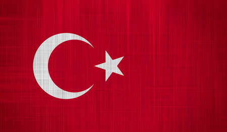 Turkey Flag with a fabric texture