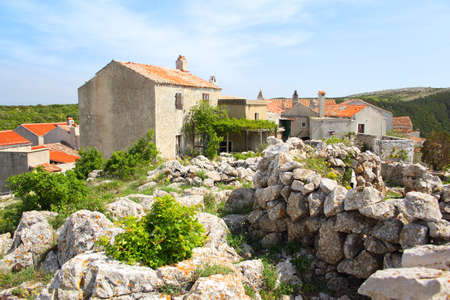 Ancient village of Lubenice on the island of Cres in Croatiaの写真素材