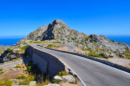 The Spiral bridge on the mountain road to Sa Calobra on Majorca in Spainの写真素材