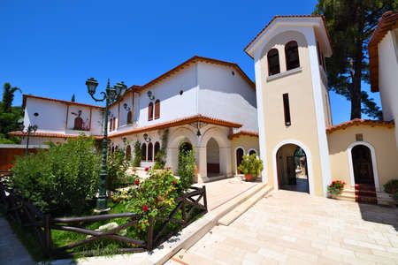 Monastery of Faneromeni on the island of Lefkada in Greeceの写真素材