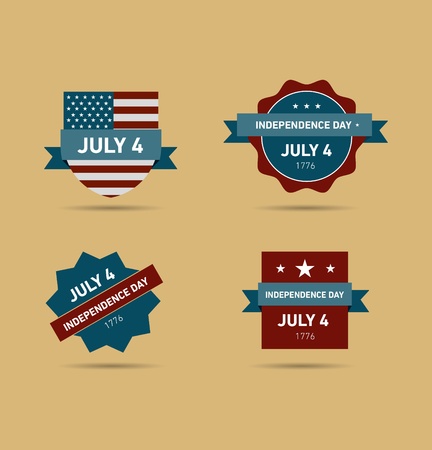 Independence Day  July 4 Retro Vintage のイラスト素材