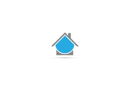 Blue mondern house icon  Ilustration  Full vector のイラスト素材