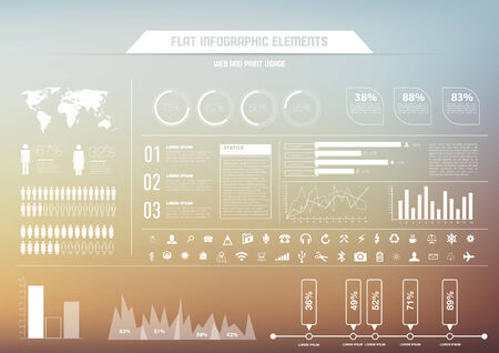 Set elements of infographics. Vector Illustrationのイラスト素材